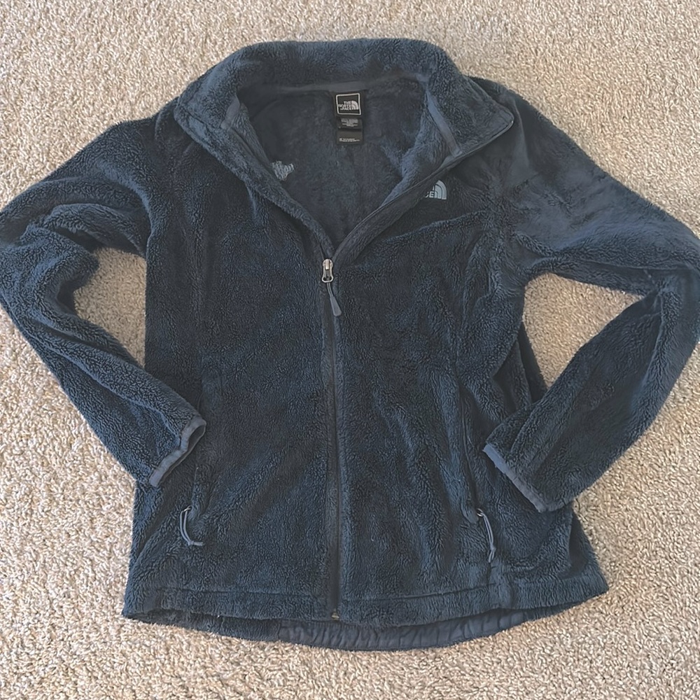 fuzzy north face jacket